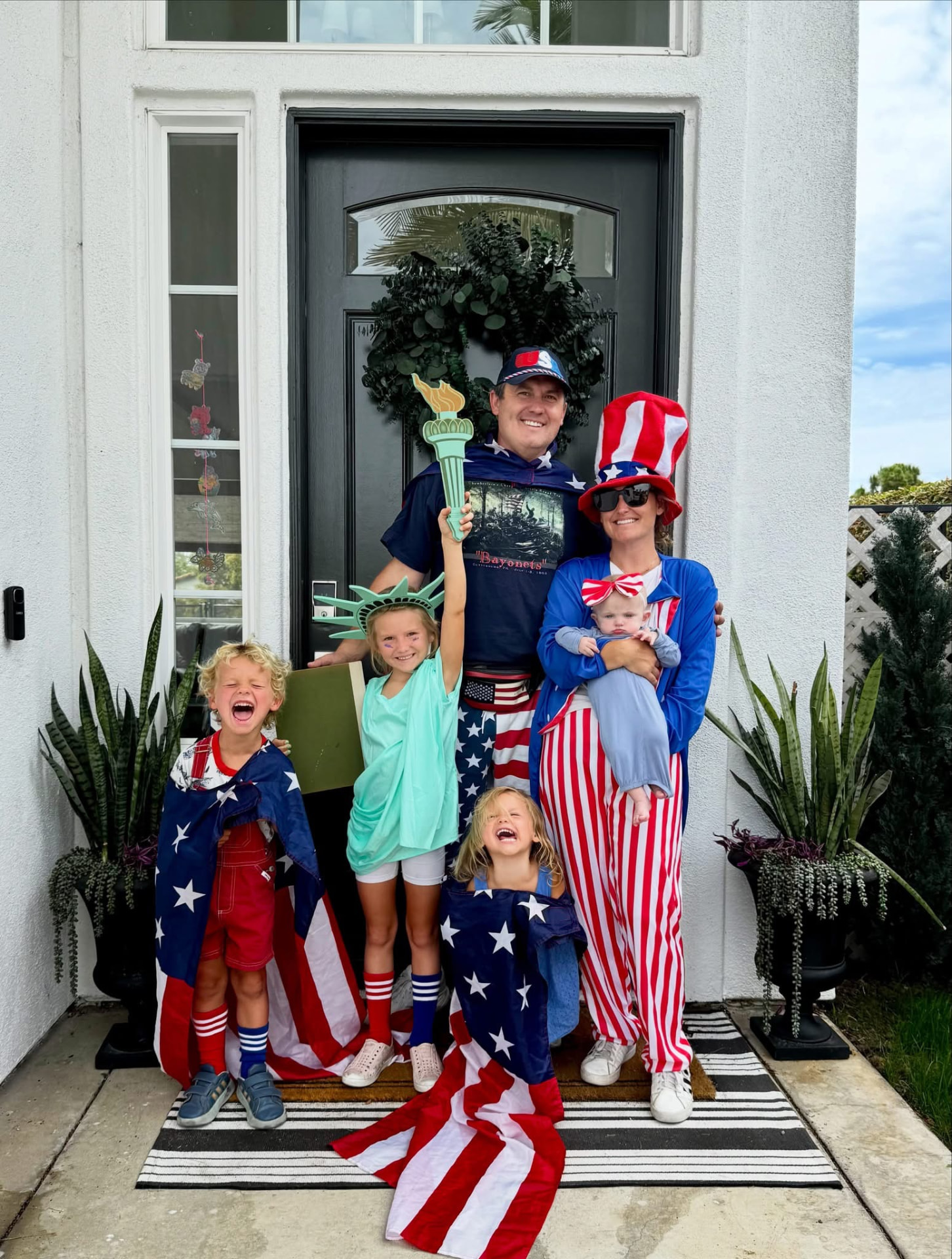 The Holian family dressed up for the Fourth of July